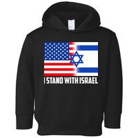 I Stand With Israel USA Flags United Together Toddler Hoodie