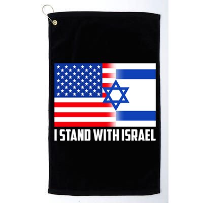 I Stand With Israel USA Flags United Together Platinum Collection Golf Towel