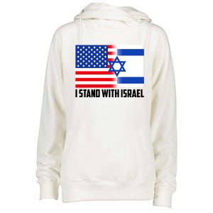 I Stand With Israel USA Flags United Together Womens Funnel Neck Pullover Hood