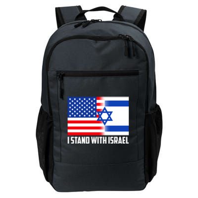 I Stand With Israel USA Flags United Together Daily Commute Backpack