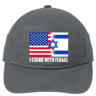 I Stand With Israel USA Flags United Together 7-Panel Snapback Hat