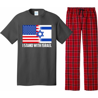 I Stand With Israel USA Flags United Together Pajama Set