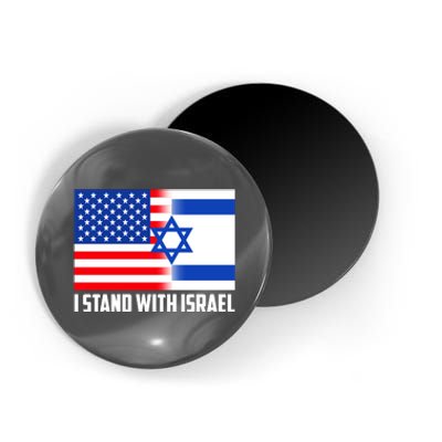 I Stand With Israel USA Flags United Together Magnet