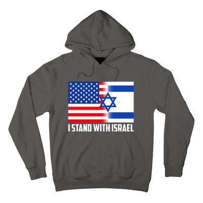 I Stand With Israel USA Flags United Together Tall Hoodie