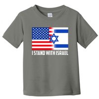 I Stand With Israel USA Flags United Together Toddler T-Shirt