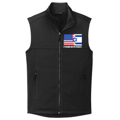 I Stand With Israel USA Flags United Together Collective Smooth Fleece Vest