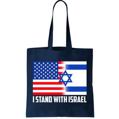 I Stand With Israel USA Flags United Together Tote Bag