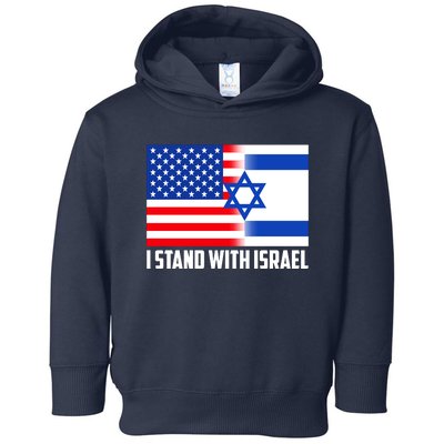 I Stand With Israel USA Flags United Together Toddler Hoodie