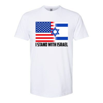 I Stand With Israel USA Flags United Together Softstyle® CVC T-Shirt