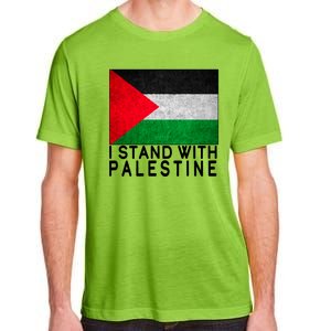 I Stand With Palestine Supporters Free Gaza Jerusalem Mosque Adult ChromaSoft Performance T-Shirt