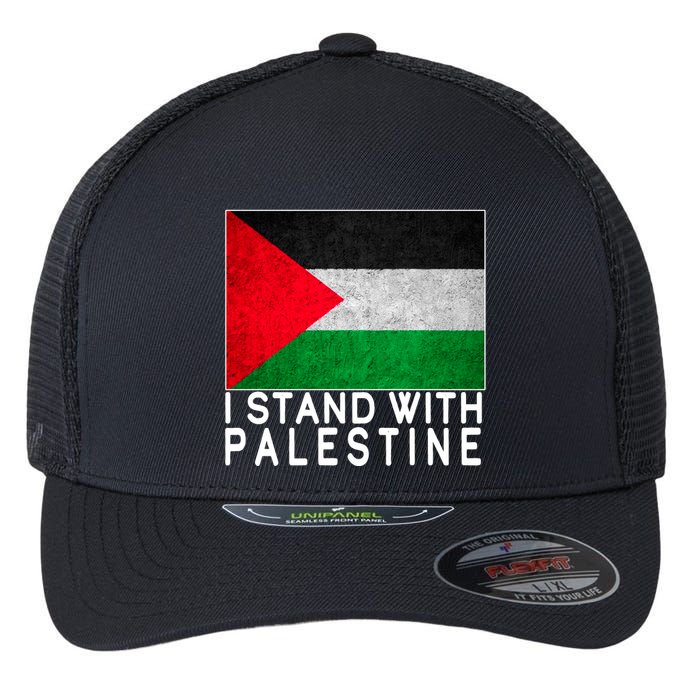 I Stand With Palestine Supporters Free Gaza Jerusalem Mosque Flexfit Unipanel Trucker Cap