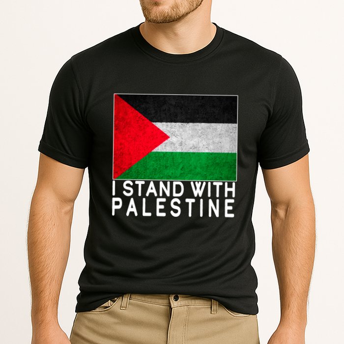 I Stand With Palestine Supporters Free Gaza Jerusalem Mosque Cooling Performance Crew T-Shirt
