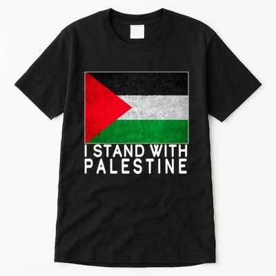 I Stand With Palestine Supporters Free Gaza Jerusalem Mosque Tall T-Shirt