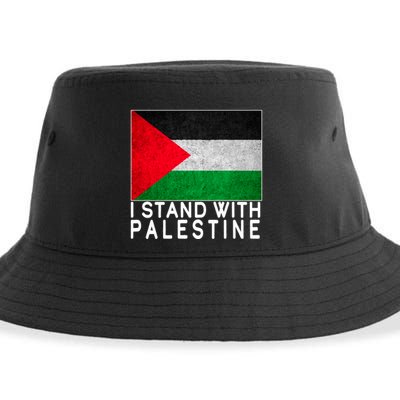 I Stand With Palestine Supporters Free Gaza Jerusalem Mosque Sustainable Bucket Hat