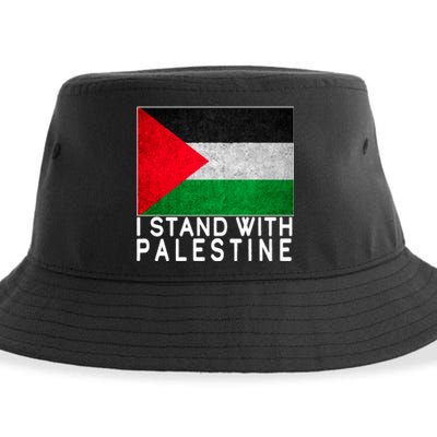 I Stand With Palestine Supporters Free Gaza Jerusalem Mosque Sustainable Bucket Hat