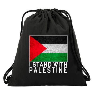 I Stand With Palestine Supporters Free Gaza Jerusalem Mosque Drawstring Bag