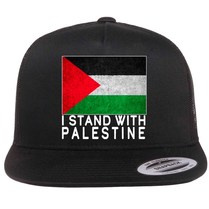 I Stand With Palestine Supporters Free Gaza Jerusalem Mosque Flat Bill Trucker Hat