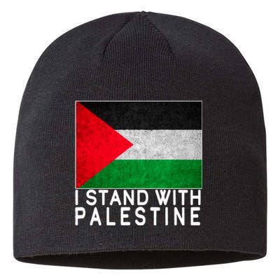 I Stand With Palestine Supporters Free Gaza Jerusalem Mosque Sustainable Beanie