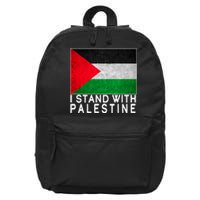 I Stand With Palestine Supporters Free Gaza Jerusalem Mosque 16 in Basic Backpack