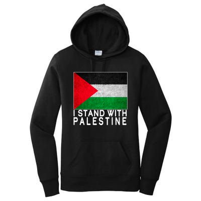 I Stand With Palestine Supporters Free Gaza Jerusalem Mosque Women's Pullover Hoodie