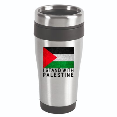 I Stand With Palestine Supporters Free Gaza Jerusalem Mosque 16oz Travel Tumbler