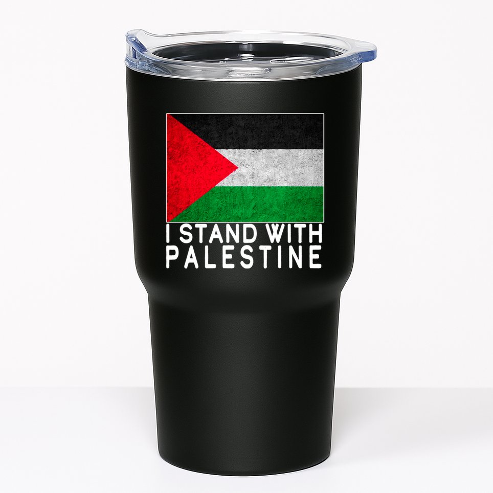 I Stand With Palestine Supporters Free Gaza Jerusalem Mosque Tumbler