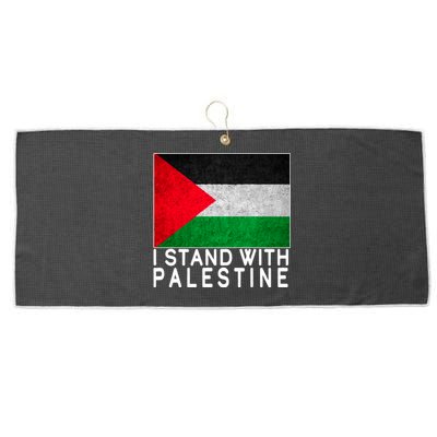 I Stand With Palestine Supporters Free Gaza Jerusalem Mosque Large Microfiber Waffle Golf Towel