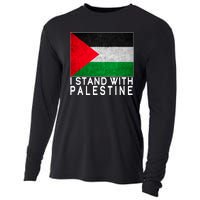 I Stand With Palestine Supporters Free Gaza Jerusalem Mosque Cooling Performance Long Sleeve Crew