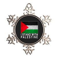 I Stand With Palestine Supporters Free Gaza Jerusalem Mosque Metallic Star Ornament