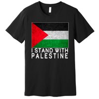 I Stand With Palestine Supporters Free Gaza Jerusalem Mosque Premium T-Shirt