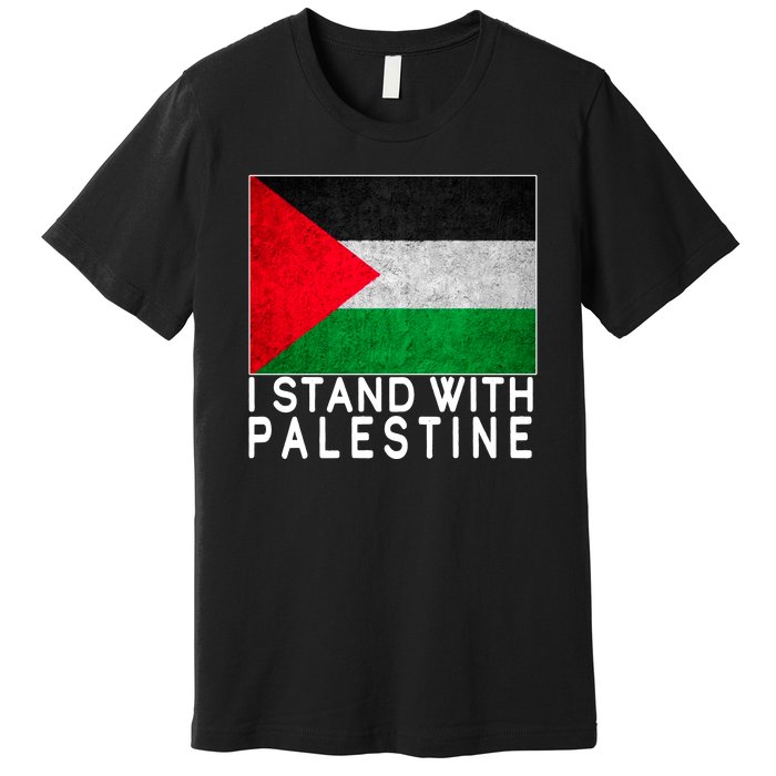 I Stand With Palestine Supporters Free Gaza Jerusalem Mosque Premium T-Shirt