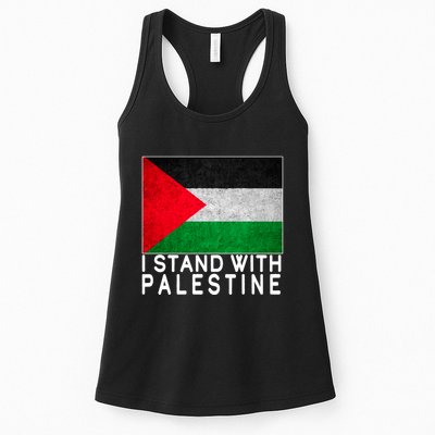 I Stand With Palestine Supporters Free Gaza Jerusalem Mosque Womens Tank Top