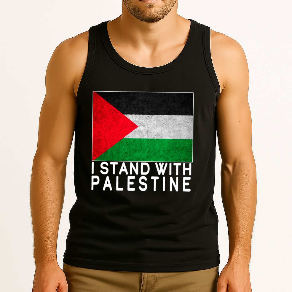 I Stand With Palestine Supporters Free Gaza Jerusalem Mosque Tank Top