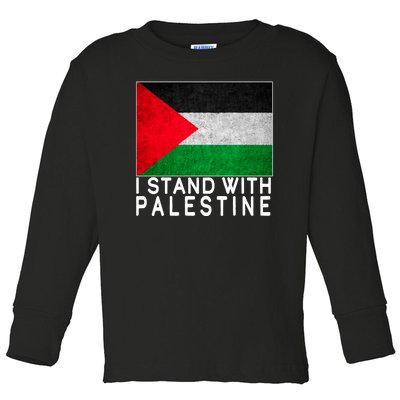 I Stand With Palestine Supporters Free Gaza Jerusalem Mosque Toddler Long Sleeve Shirt