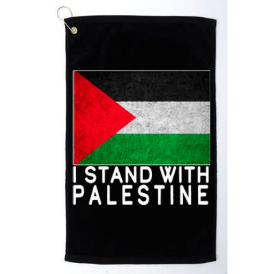 I Stand With Palestine Supporters Free Gaza Jerusalem Mosque Platinum Collection Golf Towel