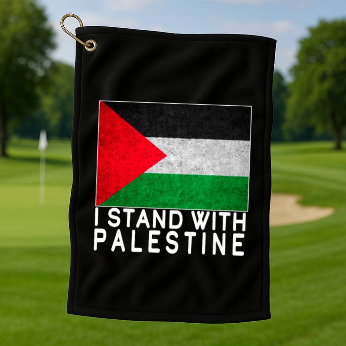 I Stand With Palestine Supporters Free Gaza Jerusalem Mosque Golf Towel