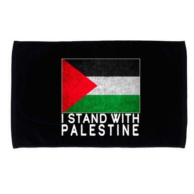 I Stand With Palestine Supporters Free Gaza Jerusalem Mosque Microfiber Hand Towel