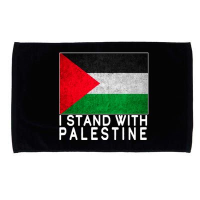 I Stand With Palestine Supporters Free Gaza Jerusalem Mosque Microfiber Hand Towel