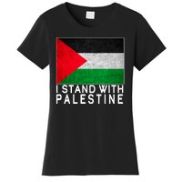 I Stand With Palestine Supporters Free Gaza Jerusalem Mosque Women's T-Shirt