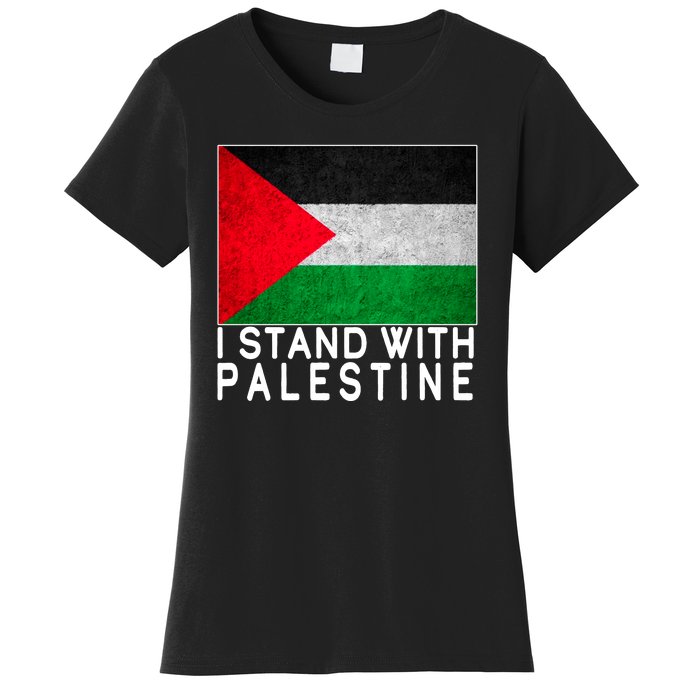 I Stand With Palestine Supporters Free Gaza Jerusalem Mosque Women's T-Shirt