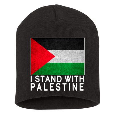 I Stand With Palestine Supporters Free Gaza Jerusalem Mosque Short Acrylic Beanie