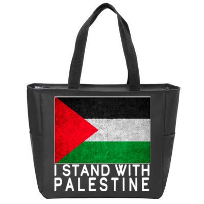 I Stand With Palestine Supporters Free Gaza Jerusalem Mosque Zip Tote Bag