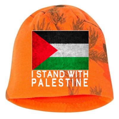 I Stand With Palestine Supporters Free Gaza Jerusalem Mosque Kati - Camo Knit Beanie