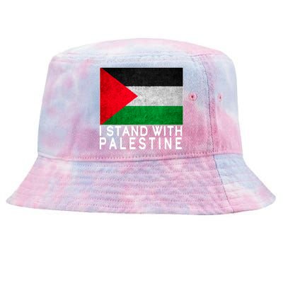 I Stand With Palestine Supporters Free Gaza Jerusalem Mosque Tie-Dyed Bucket Hat