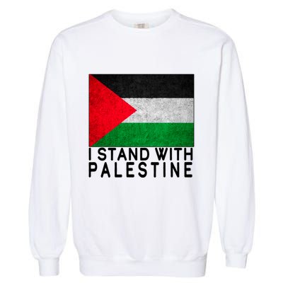 I Stand With Palestine Supporters Free Gaza Jerusalem Mosque Garment-Dyed Sweatshirt