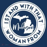 I Stand With That Woman From Michigan Sustainable Bucket Hat