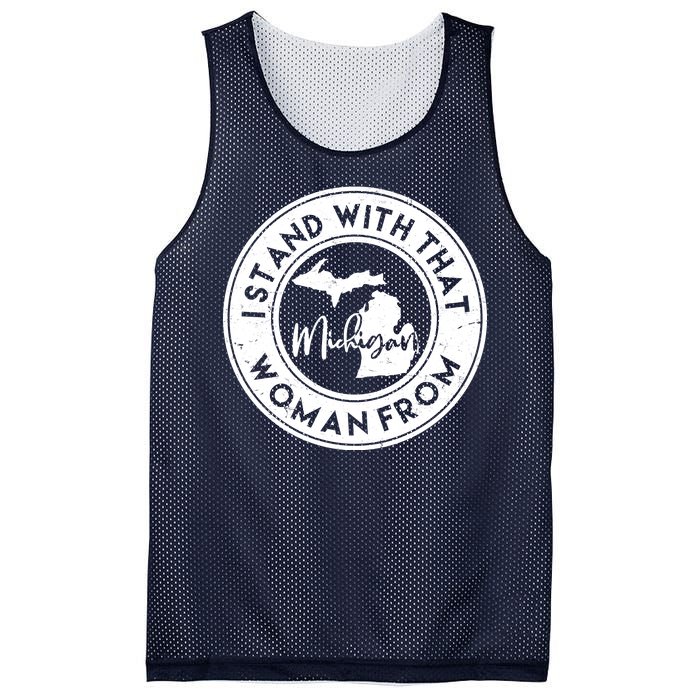 I Stand With That Woman From Michigan Mesh Reversible Basketball Jersey Tank