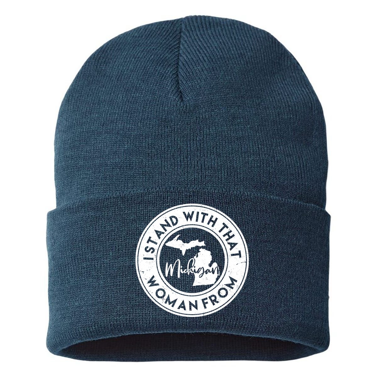 I Stand With That Woman From Michigan Sustainable Knit Beanie