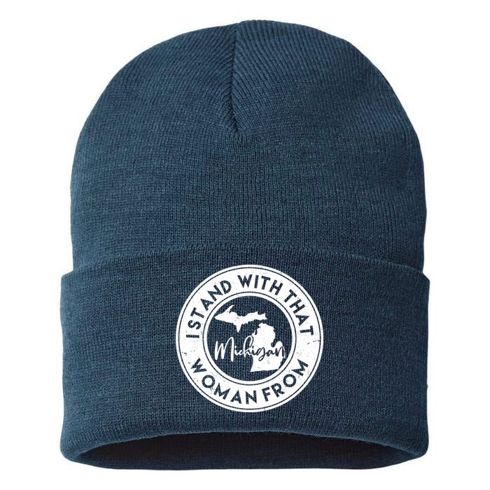 I Stand With That Woman From Michigan Sustainable Knit Beanie