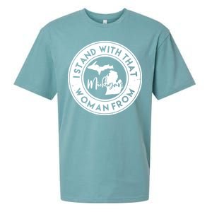 I Stand With That Woman From Michigan Sueded Cloud Jersey T-Shirt